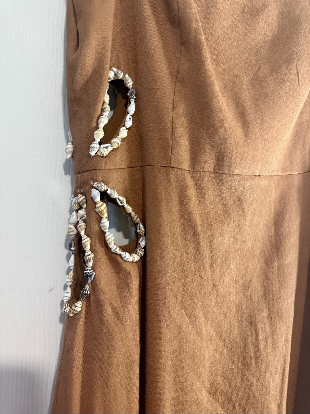 Gianni Bini seashell cut out linen maxi dress size 4 NWT - Picture 4 of 5